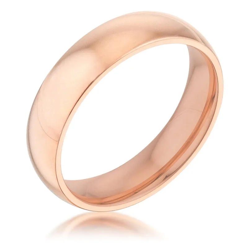 Kiri 5mm Rose Gold Stainless Steel Band Ring