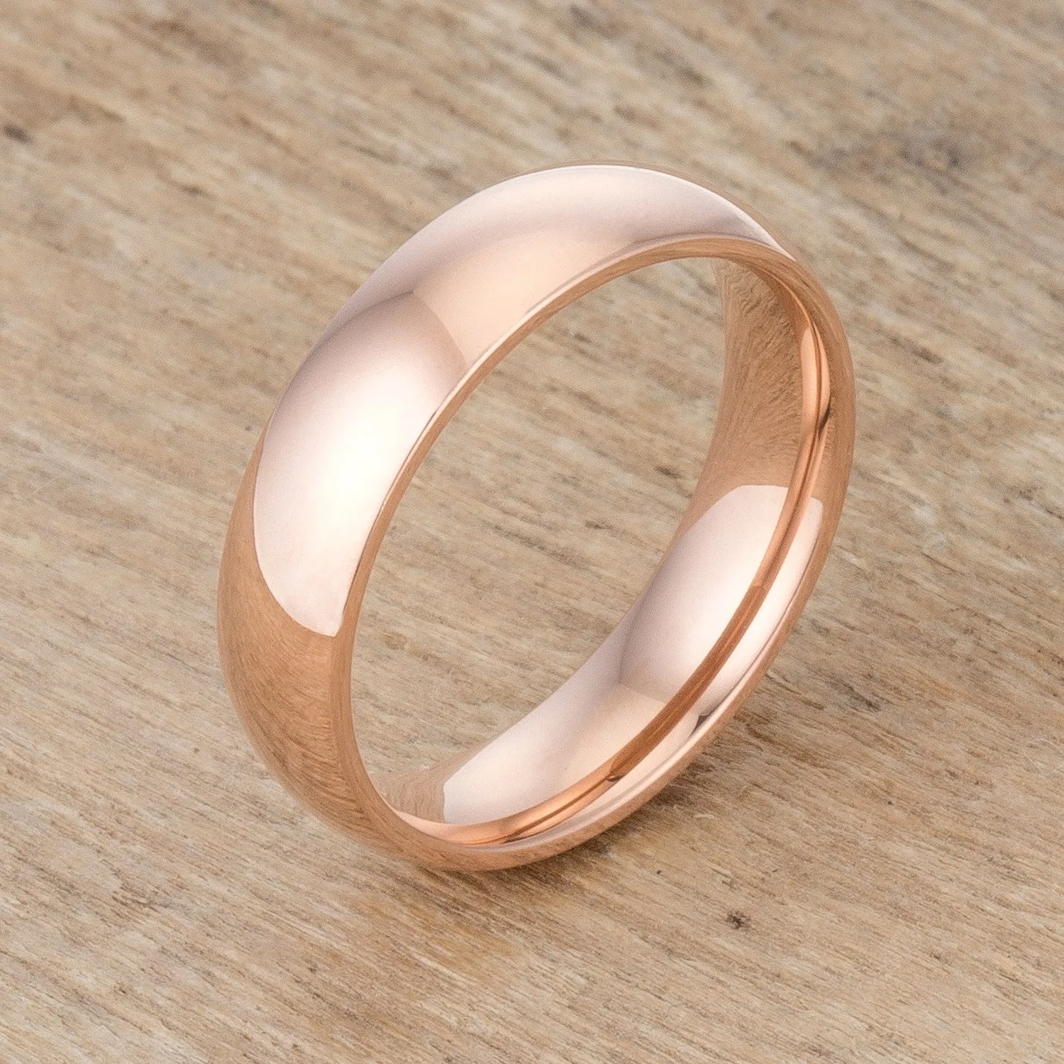 Kiri 5mm Rose Gold Stainless Steel Band Ring