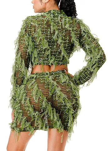 KNOTTED UNUSUAL LACE SMOCK FABRIC SET(MMS8013) <Bundle>