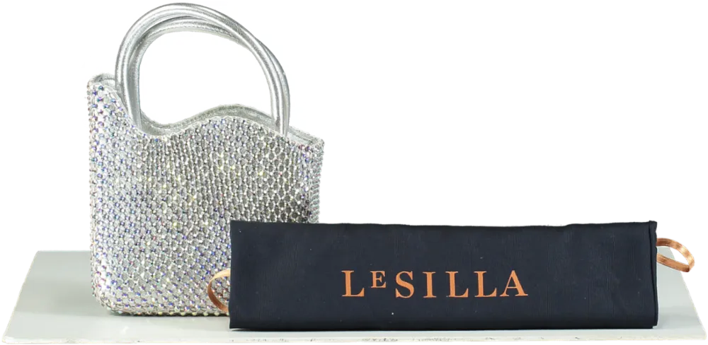 La Silla Metallic Mini Gilda Rhinestone Embellished Bag One Size