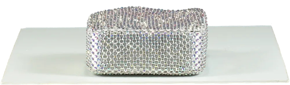 La Silla Metallic Mini Gilda Rhinestone Embellished Bag One Size
