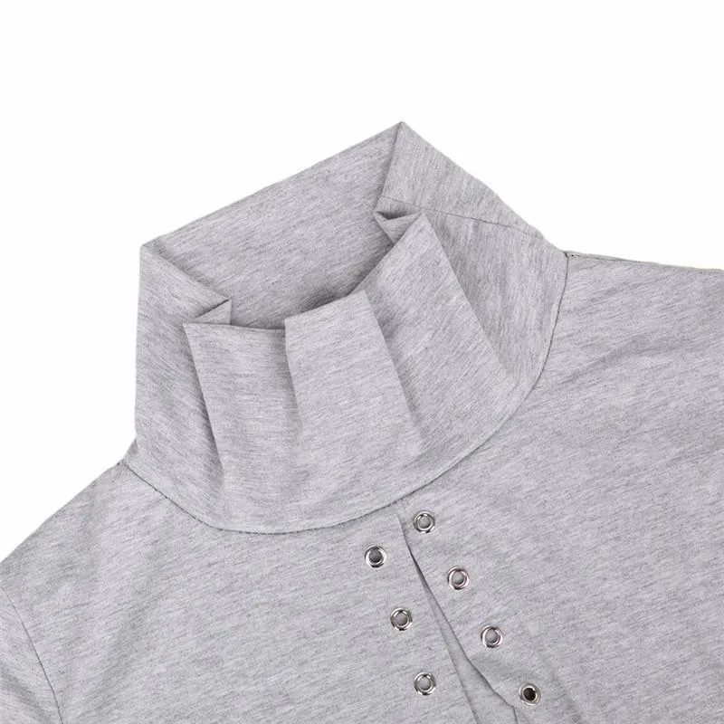 Lace-Up Turtle Neck Shirt