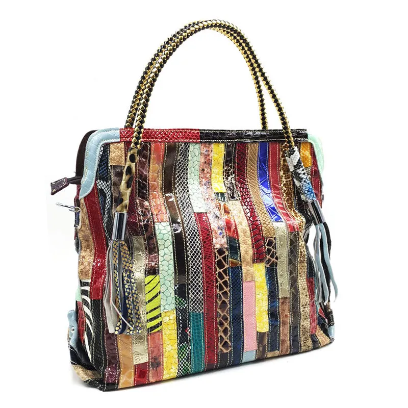 Lady's Fashion Western Style Colorful Handbag