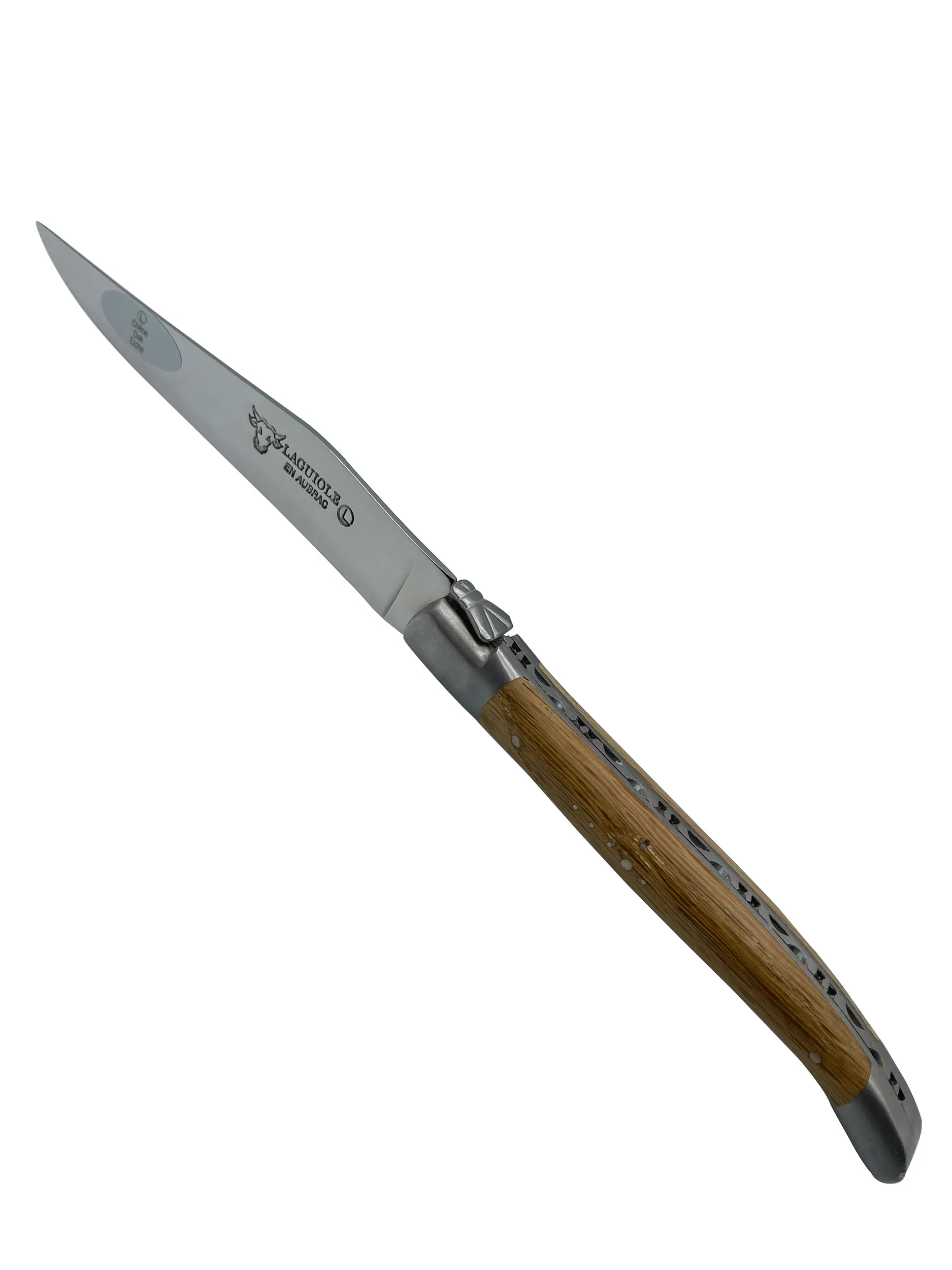 Laguiole en Aubrac Handcrafted 6-Piece Steak Knife Set with Mixed European Wood Handles