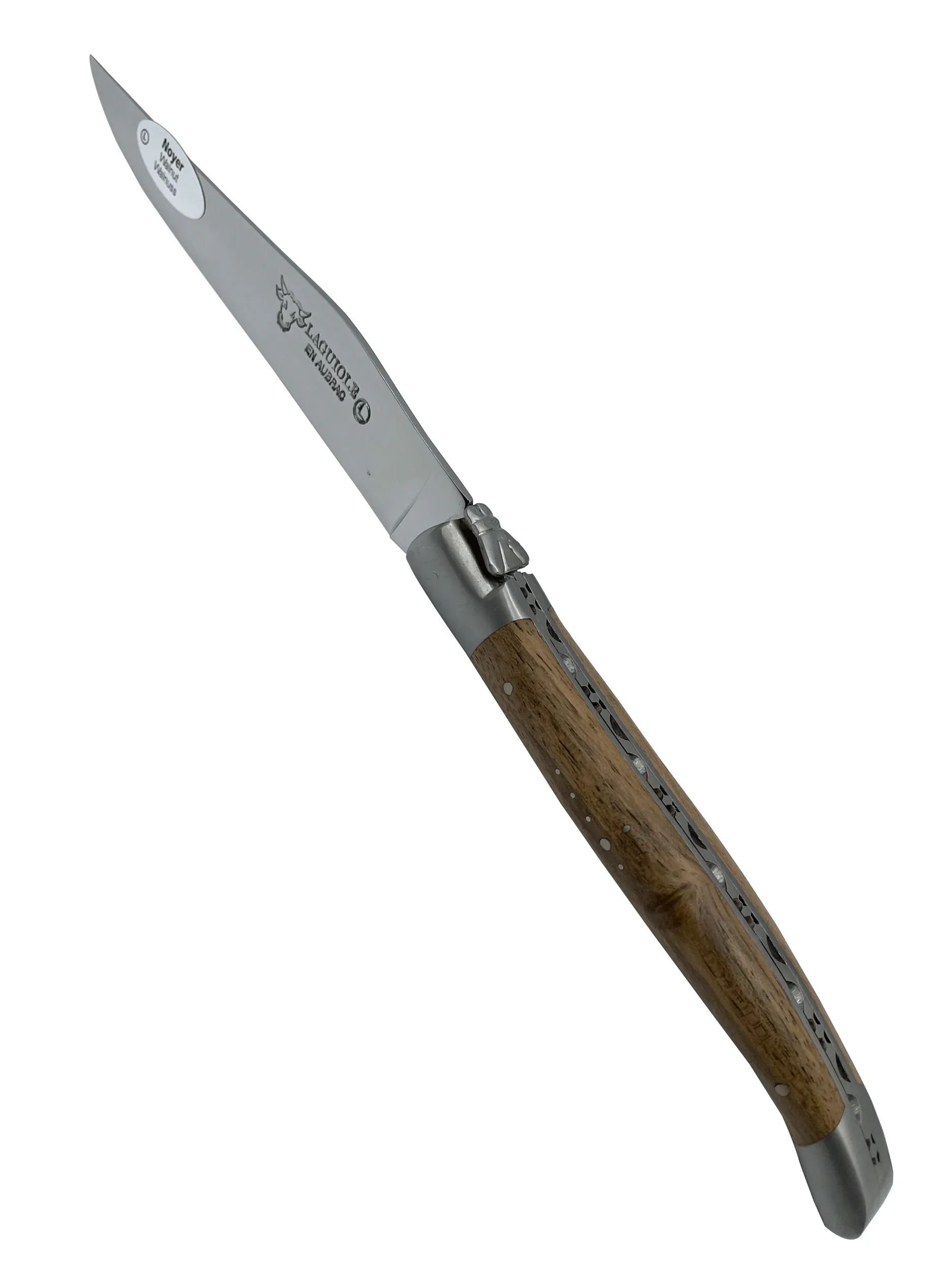 Laguiole en Aubrac Handcrafted 6-Piece Steak Knife Set with Mixed European Wood Handles