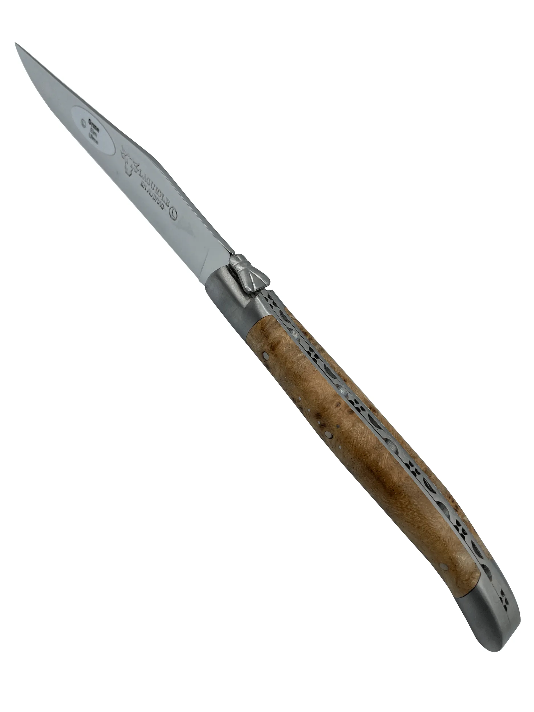 Laguiole en Aubrac Handcrafted 6-Piece Steak Knife Set with Mixed European Wood Handles