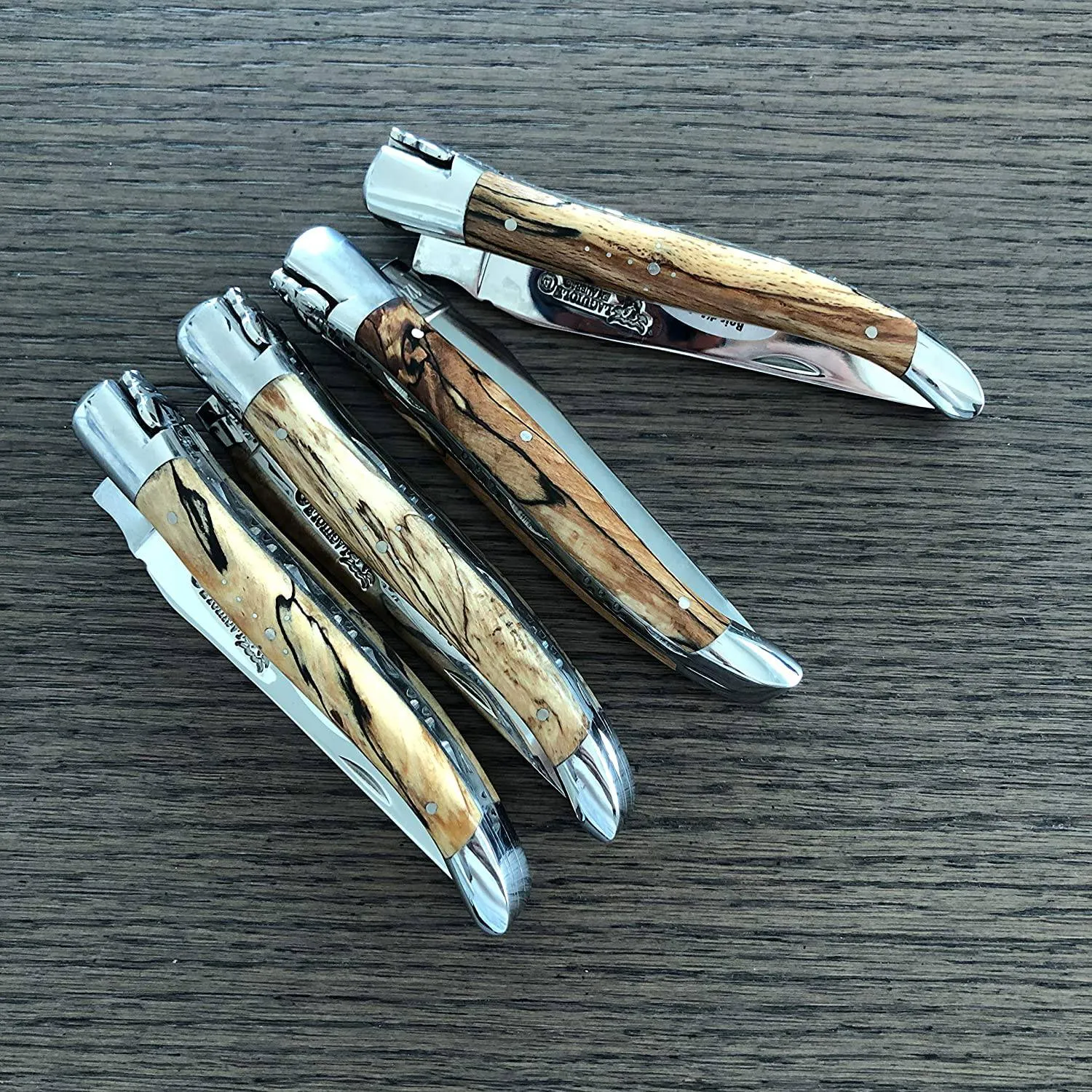 Laguiole en Aubrac Handcrafted Plates Multipurpose Knife, Aubrac Wood Handle, 4.75 inches
