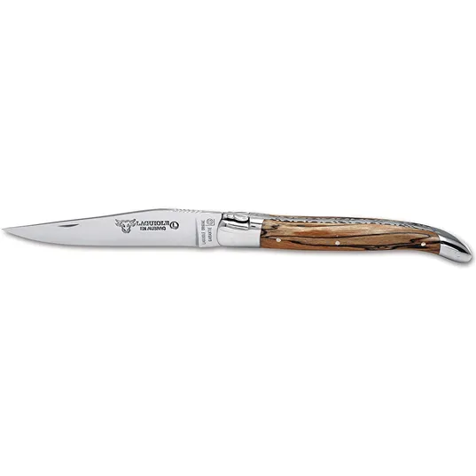 Laguiole en Aubrac Handcrafted Plates Multipurpose Knife, Aubrac Wood Handle, 4.75 inches