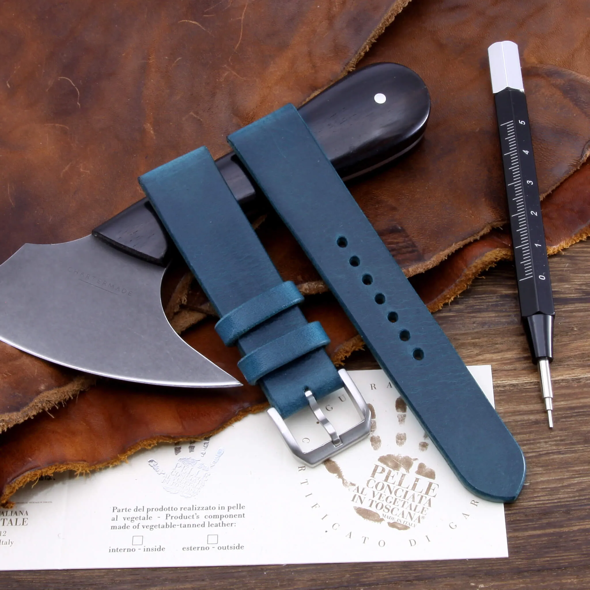 Leather Watch Strap, Military 106 | Stitch-less