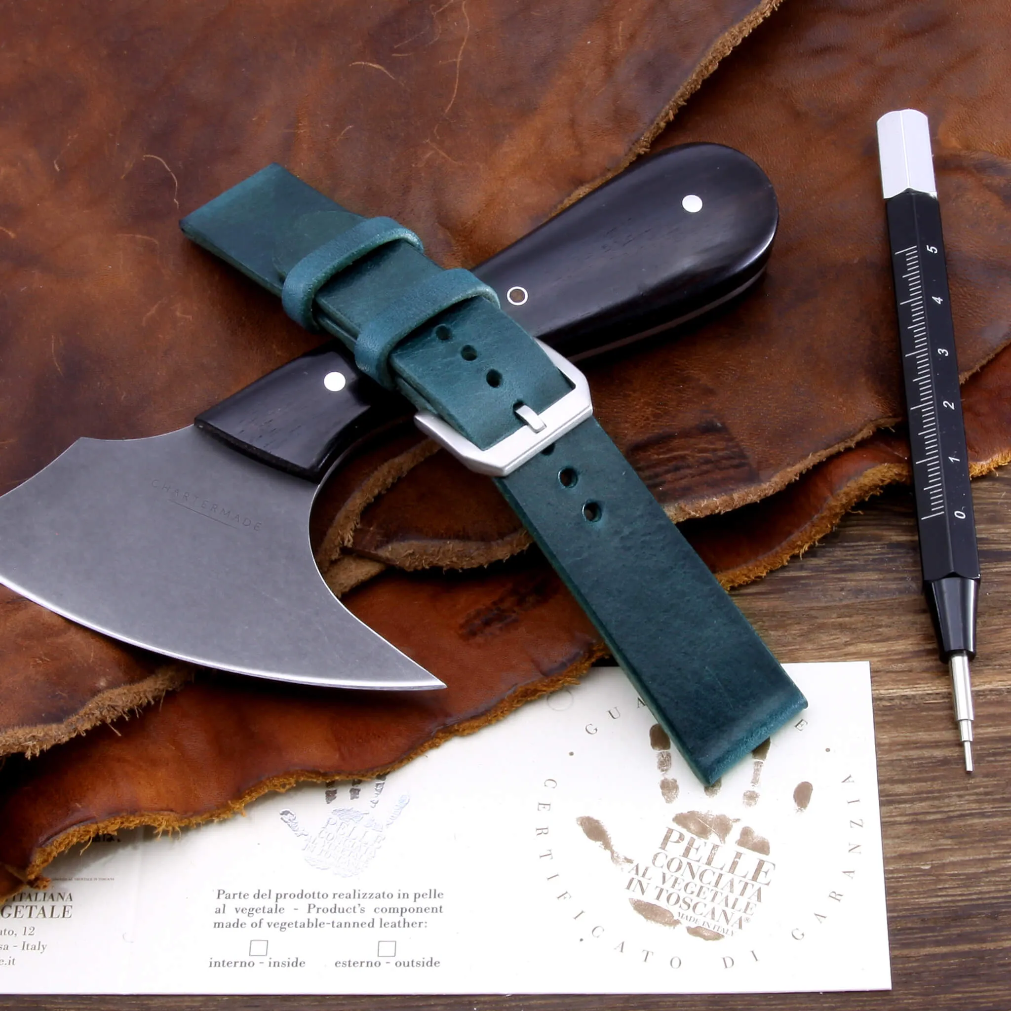 Leather Watch Strap, Military 106 | Stitch-less