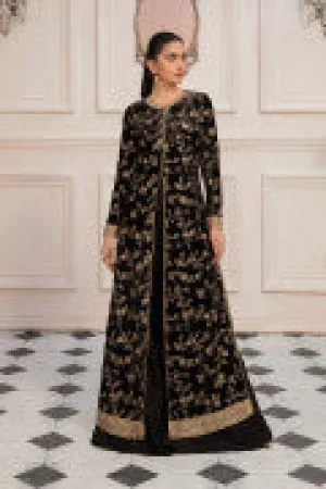 LF-VT-114-A-Black | MariaB M.Luxe Fabrics | Unstitched Embroidered Fabric