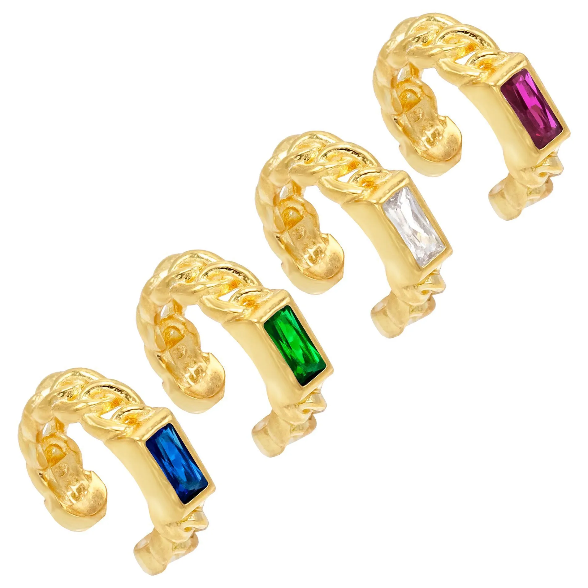 Links Stone Ear Cuff Combo Set