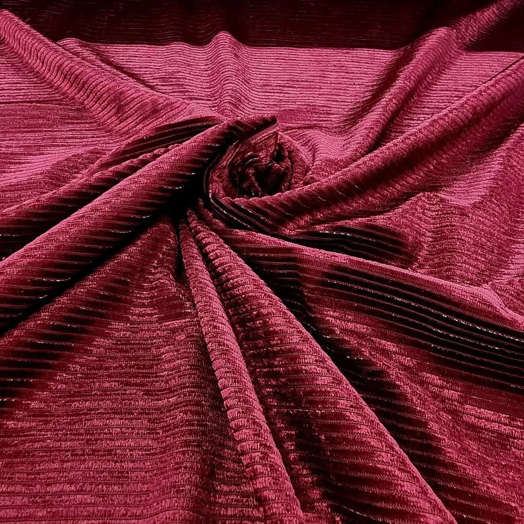 Lurex Velvet Stripe Fabric 150 cm