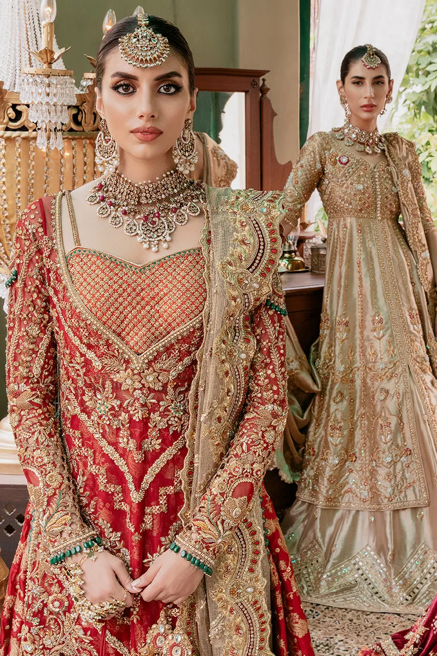 Luxury Red Bridal Lehenga Frock Net Pakistani Wedding Lehenga for Pakistani Bridal Dress