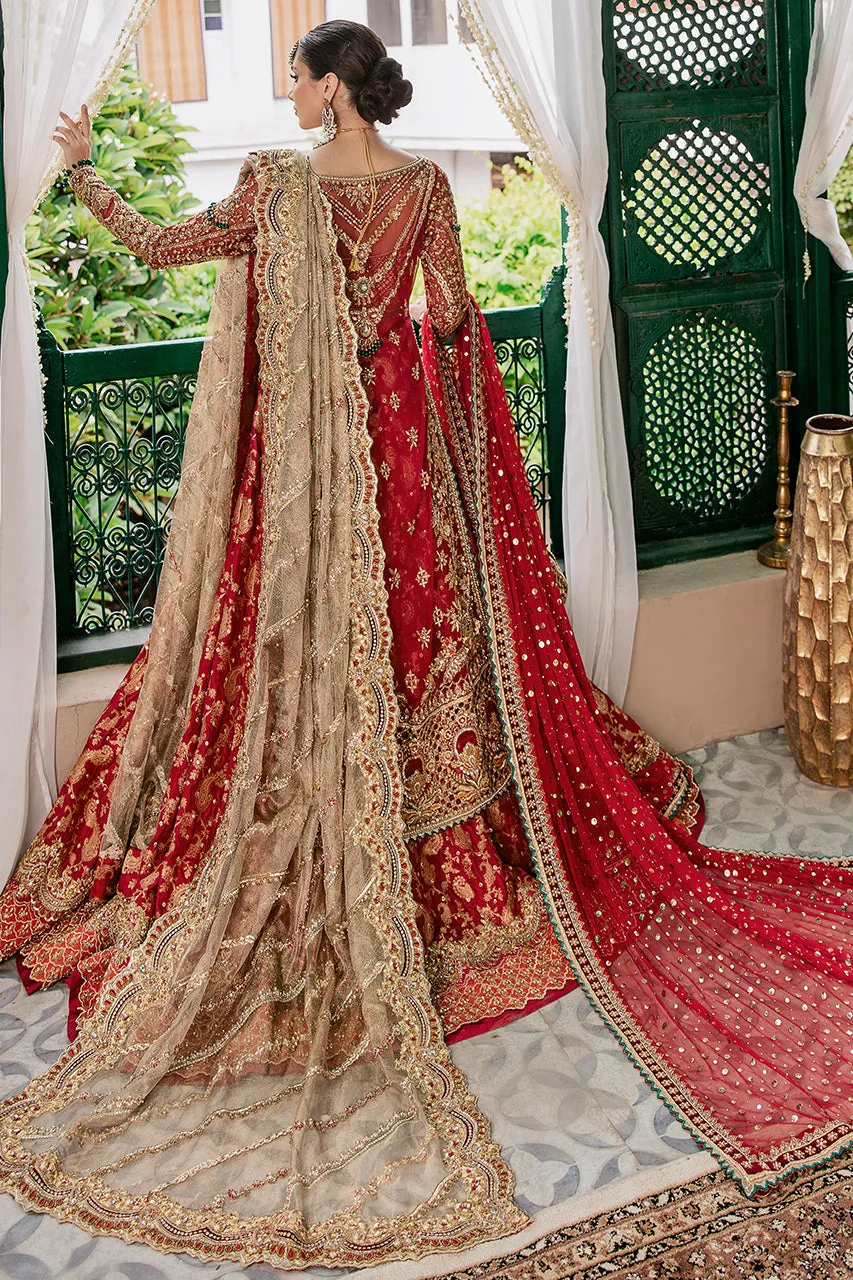 Luxury Red Bridal Lehenga Frock Net Pakistani Wedding Lehenga for Pakistani Bridal Dress