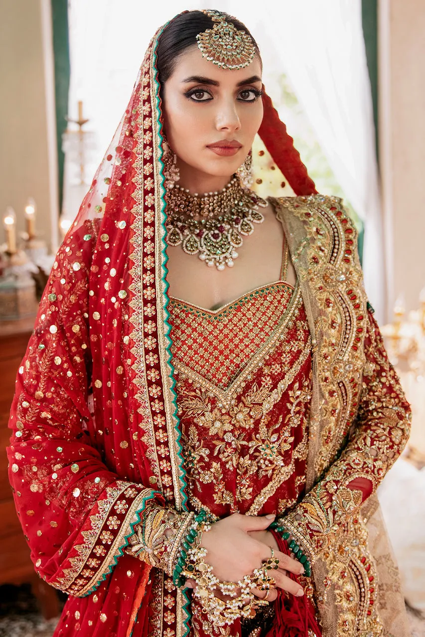 Luxury Red Bridal Lehenga Frock Net Pakistani Wedding Lehenga for Pakistani Bridal Dress