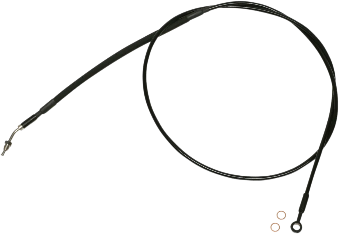 Magnum SBB0104-78 XR Stainless Hydraulic Clutch Line -  6in. - Black/Black Fittings