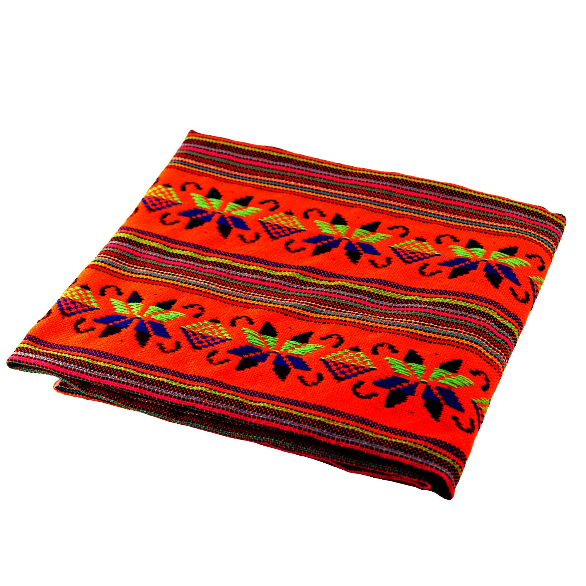 Mexican Fabric in Orange Tribal