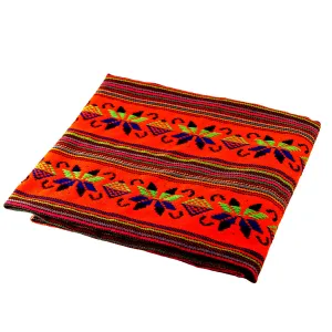 Mexican Fabric in Orange Tribal