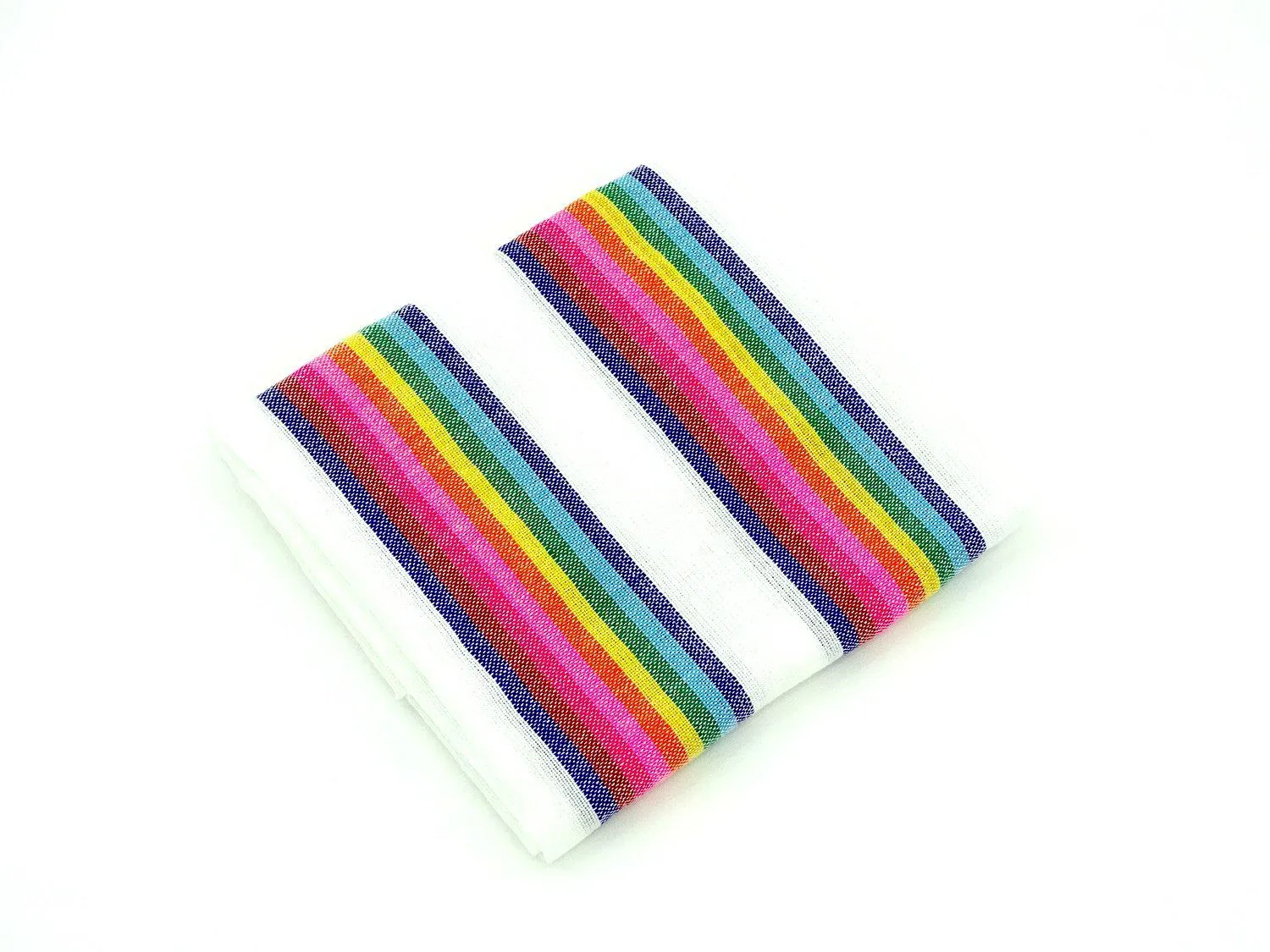 Mexican Fabric in White Stripes