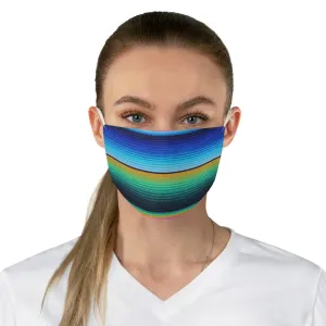Mexican Serape Style Colorful Stripe Pattern Printed Fabric Fashion Face Mask
