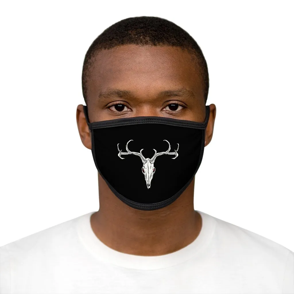 Mixed-Fabric Deer Skull Face Mask