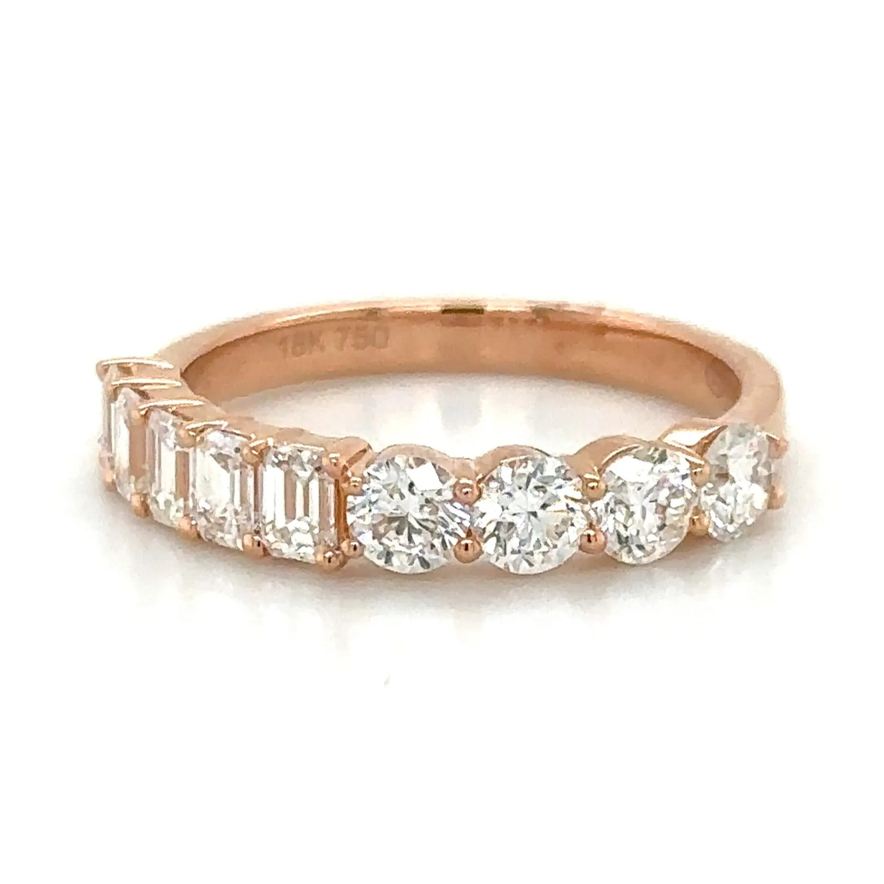 Mixed-Shape Round & Emerald-Cut 1.39ct tw Diamond Ring