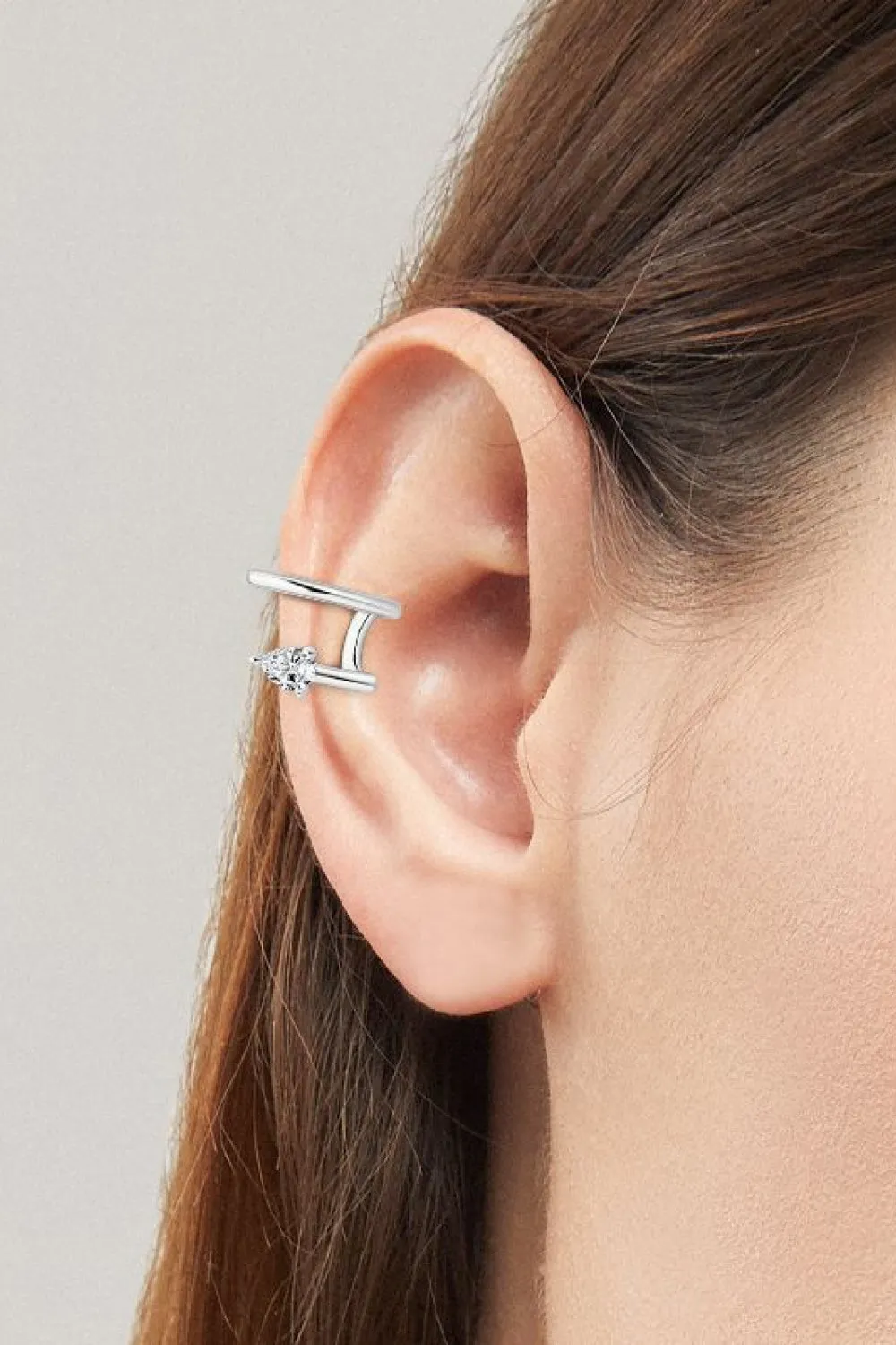 Moissanite Double Cuff Earrings