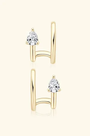 Moissanite Double Cuff Earrings