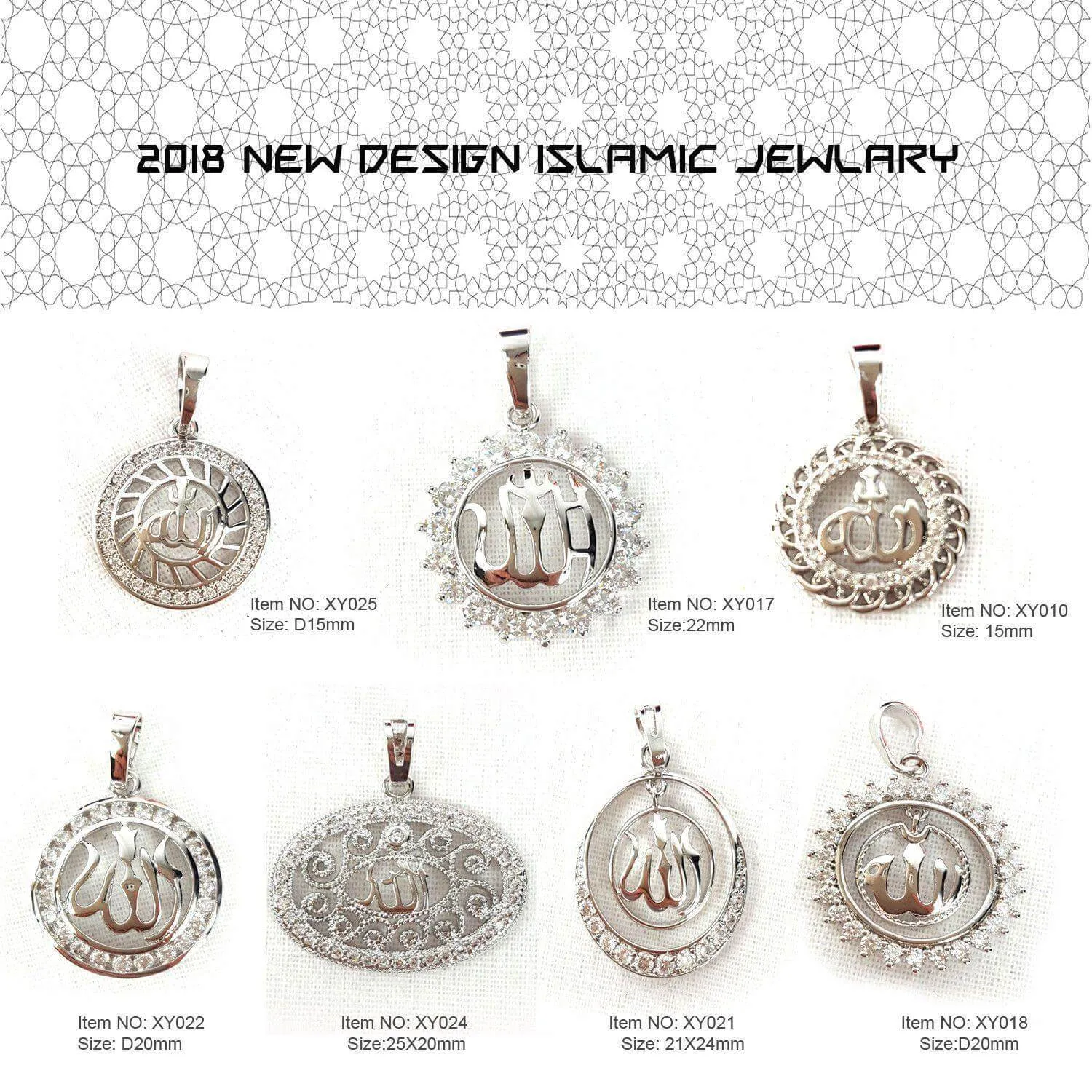 Muslim Islamic Allah Necklace Pendant Shahada Arabic