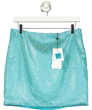 Nadine Merabi Blue Cleo Aqua Skirt UK M