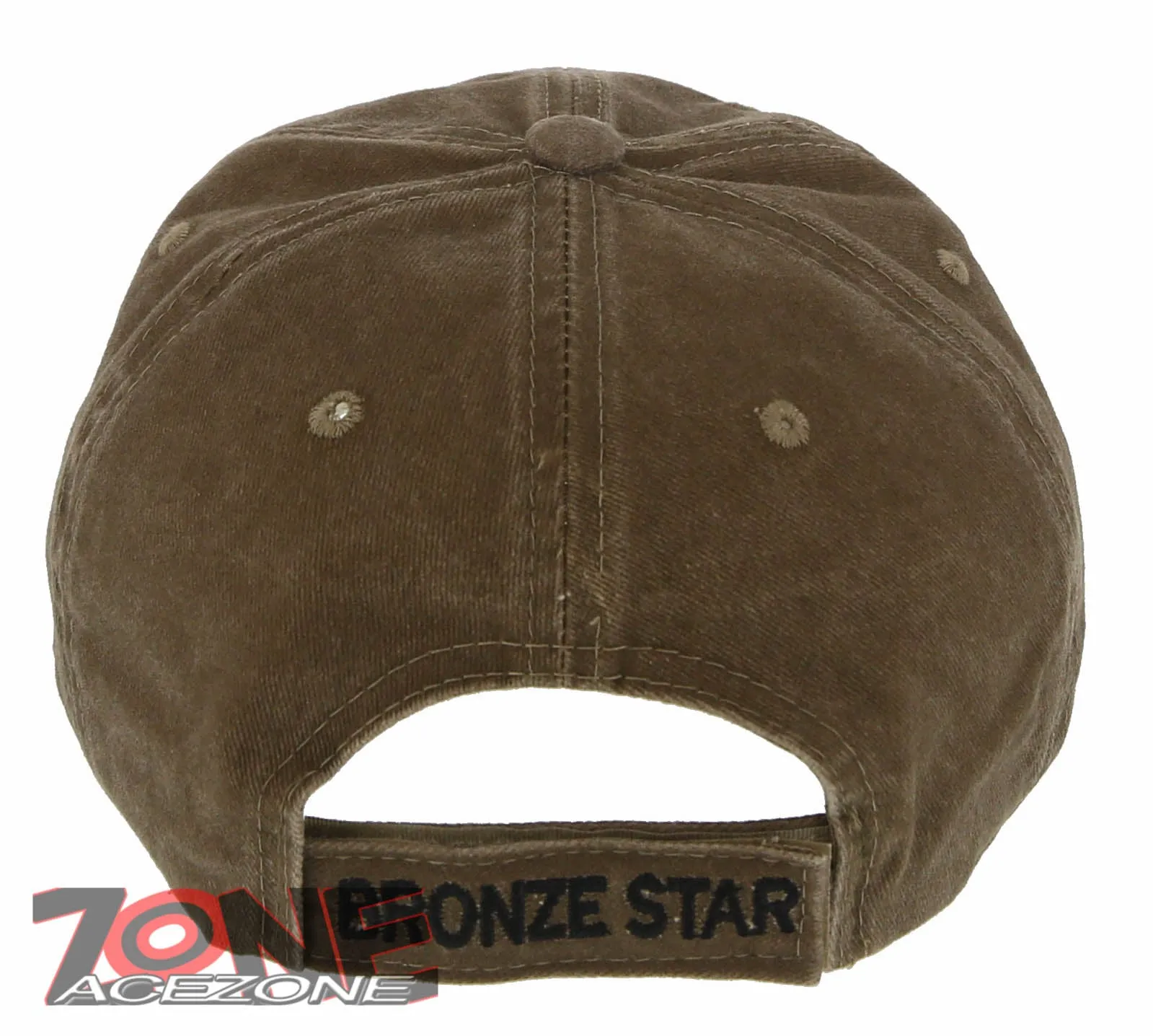 NEW! BRONZE STAR HEROISM STAR MEDAL DISTRESSED VINTAGE BASEBALL CAP HAT TAN