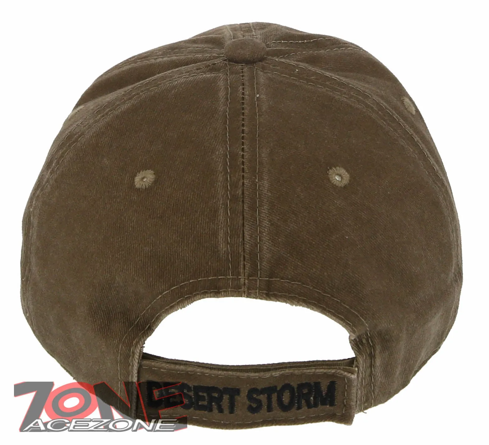 NEW! DESERT STORM VETERAN RIBBON BAR DISTRESSED VINTAGE BASEBALL CAP HAT TAN