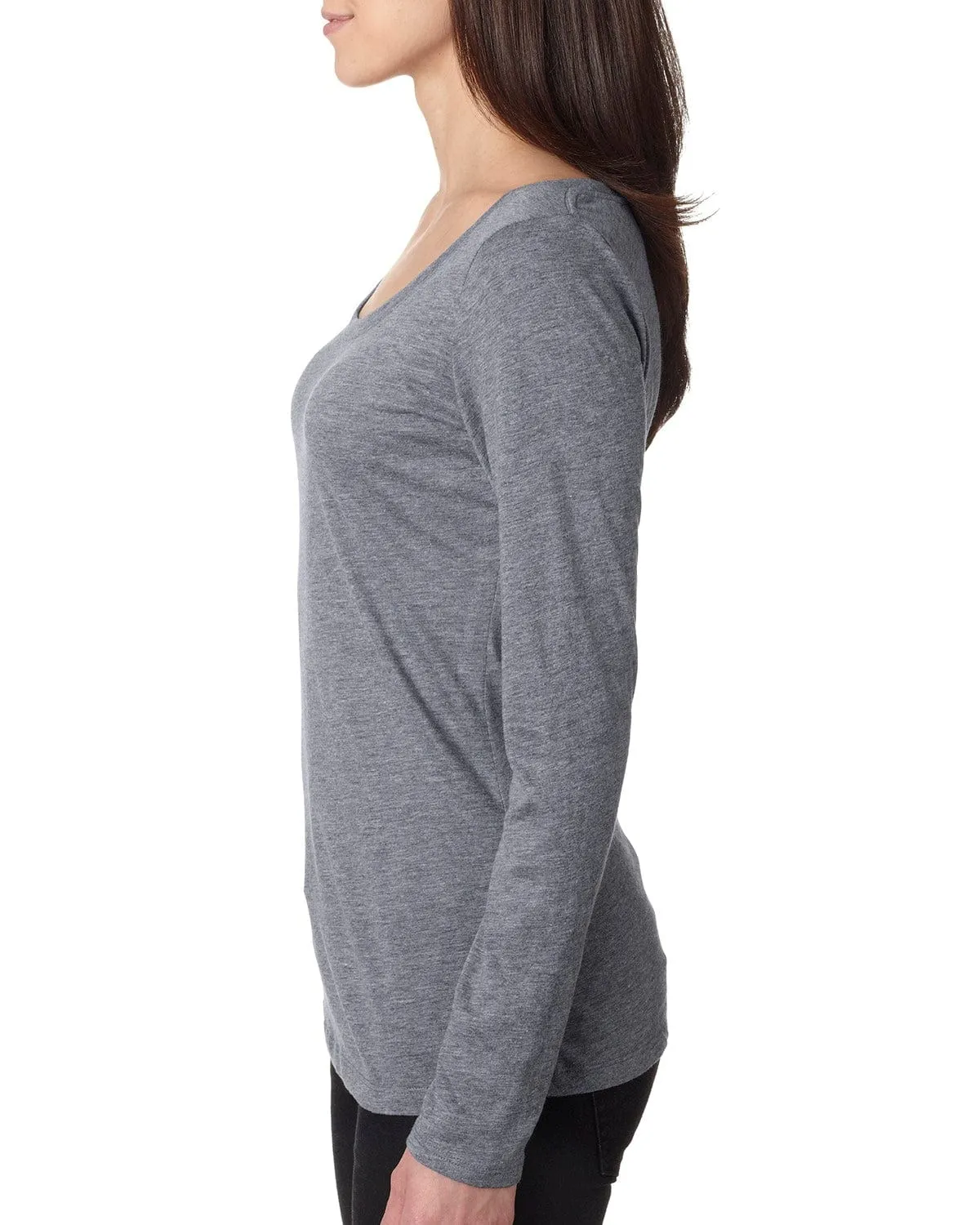 Next Level Ladies Triblend Long Sleeve Scoop Tee