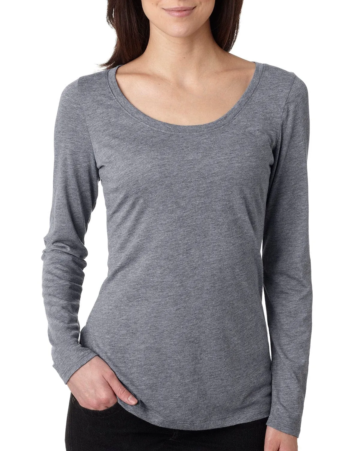 Next Level Ladies Triblend Long Sleeve Scoop Tee