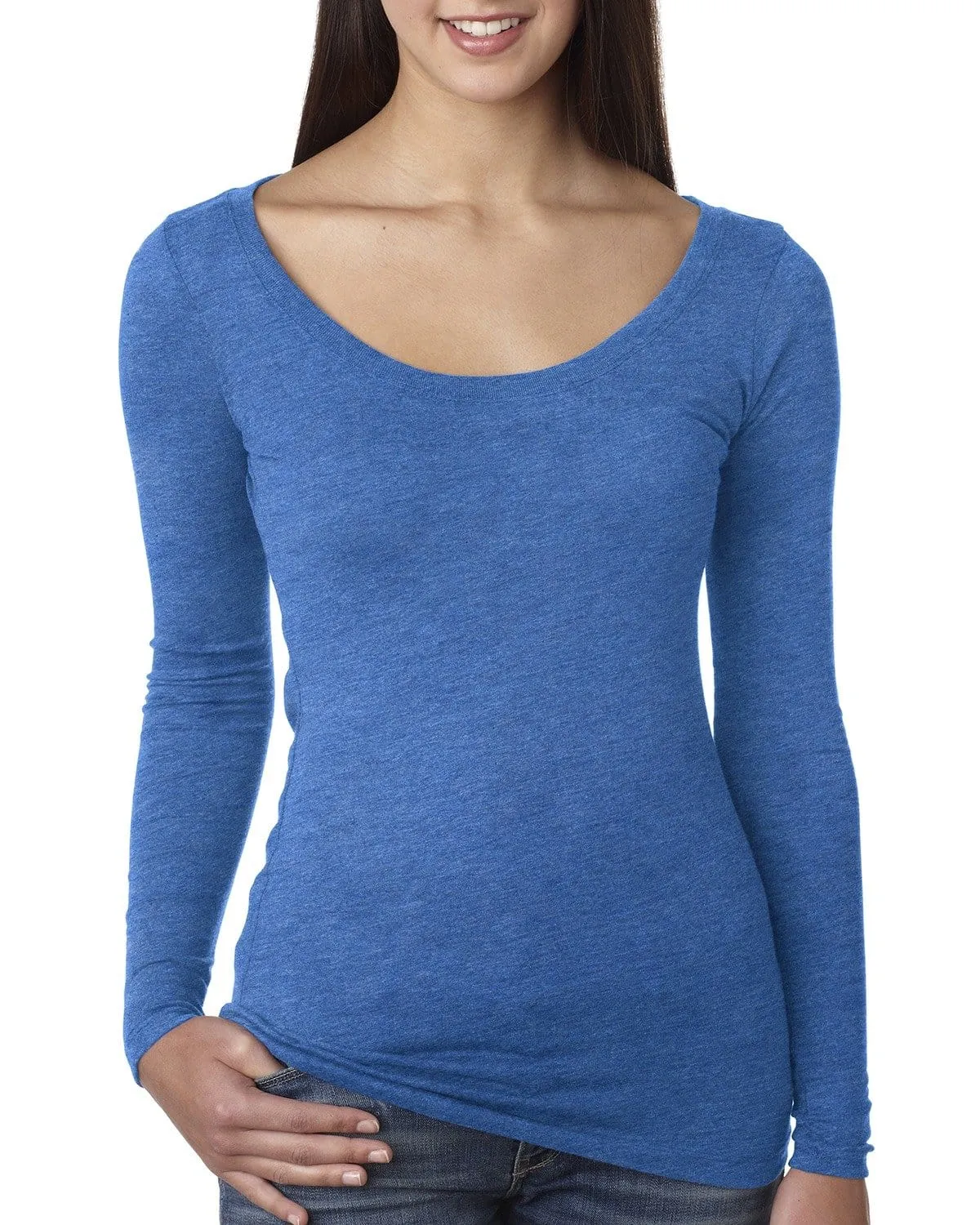 Next Level Ladies Triblend Long Sleeve Scoop Tee