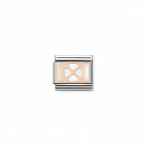 Nomination Composable Link Four-Leaf Clover, 9K Rose Gold