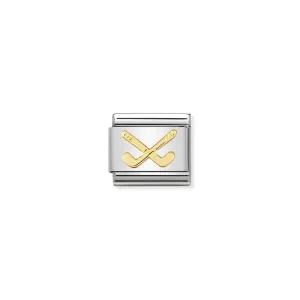 Nomination Composable Link Hockey Stick, 18K Gold