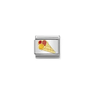 Nomination Composable Link Ice Cream, 18K Gold & Enamel