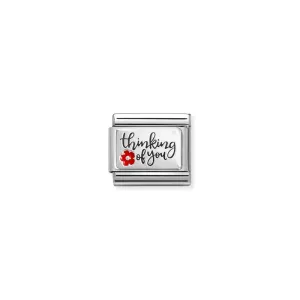 Nomination Composable Link Thinking of You, Silver & Enamel