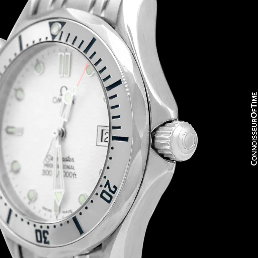 Omega Seamaster Midsize 300M White (James Bond Style) Professional Divers Watch, Stainless Steel - 2562.20.00