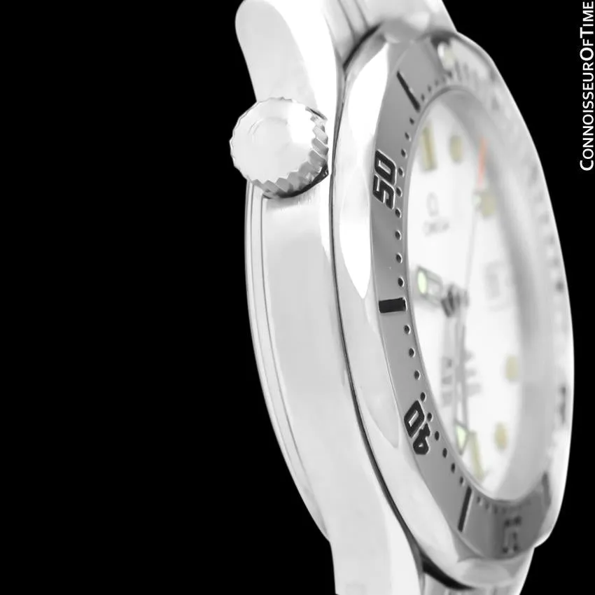 Omega Seamaster Midsize 300M White (James Bond Style) Professional Divers Watch, Stainless Steel - 2562.20.00