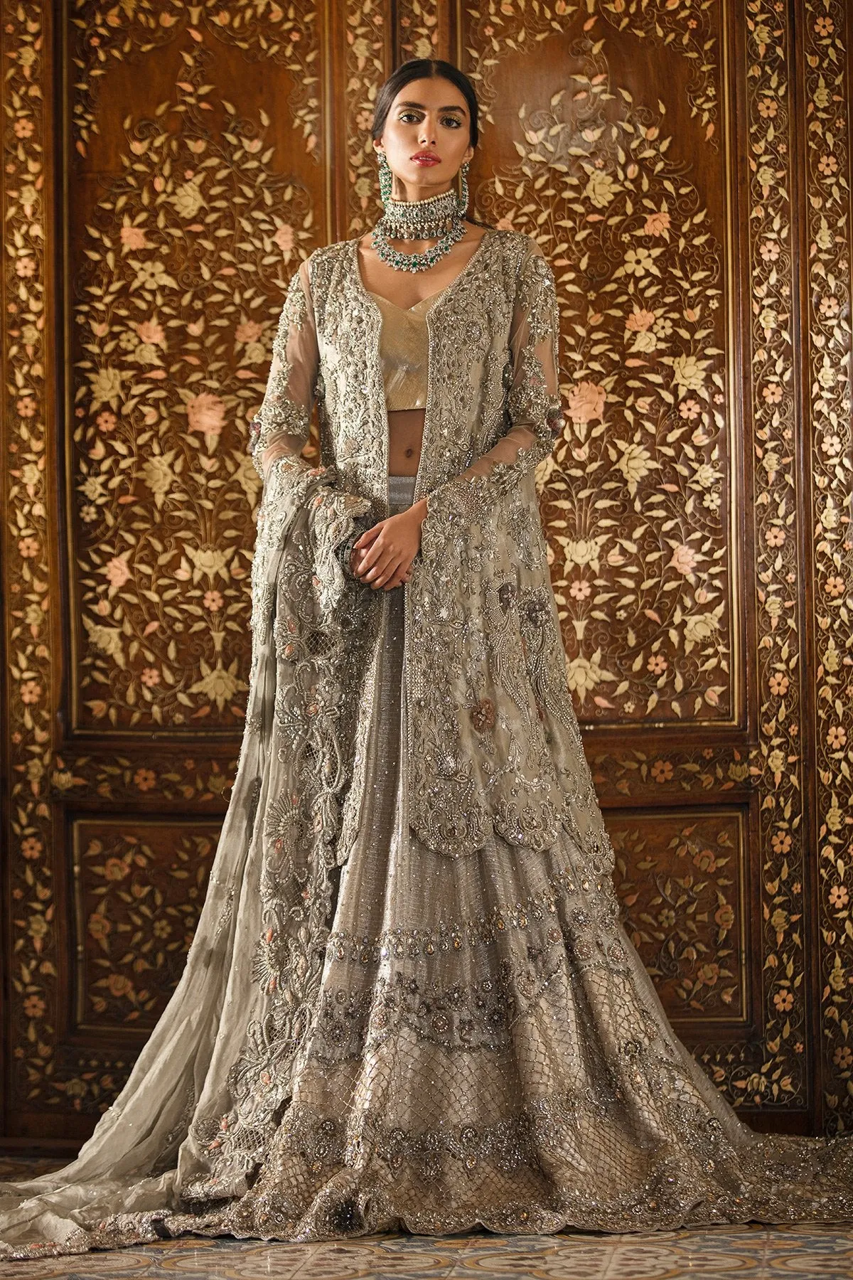 Pakistani Royal Bridal Lehnga with Embroidery #Y6205