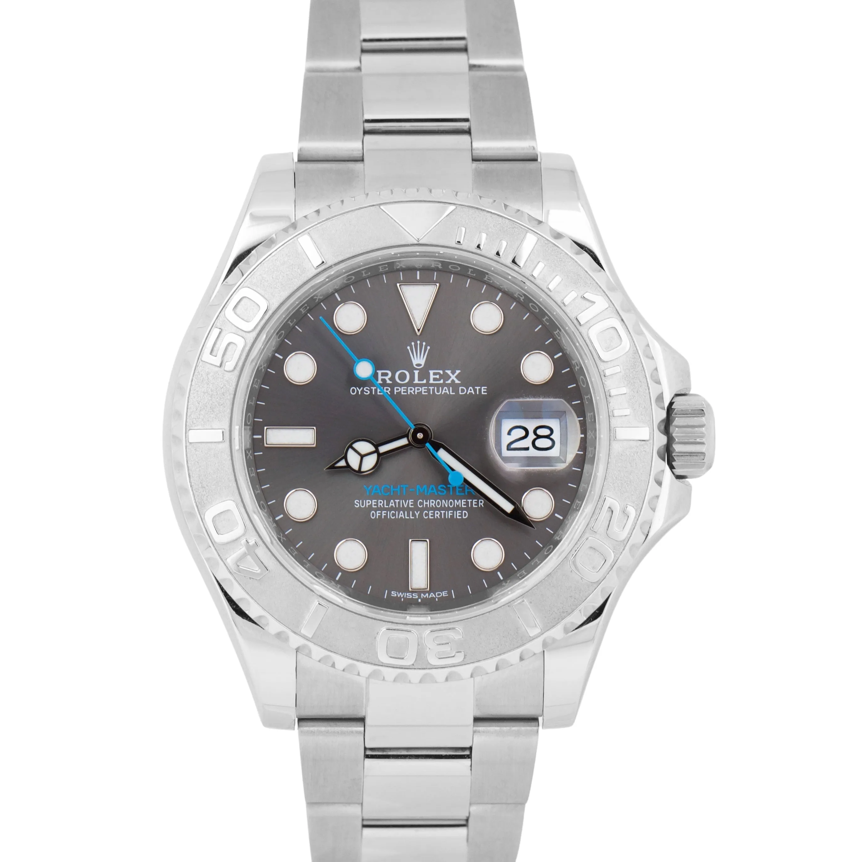 PAPERS Rolex Yacht-Master Rhodium Stainless Steel Platinum Date 40mm 116622 B P