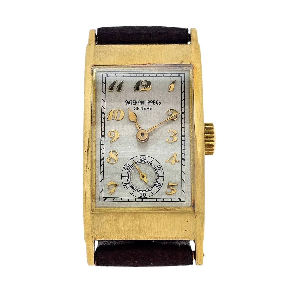 Patek Philippe 425J "Tegolino" Iconic Vintage  Art Deco Watch in Yellow Gold Circa 1940
