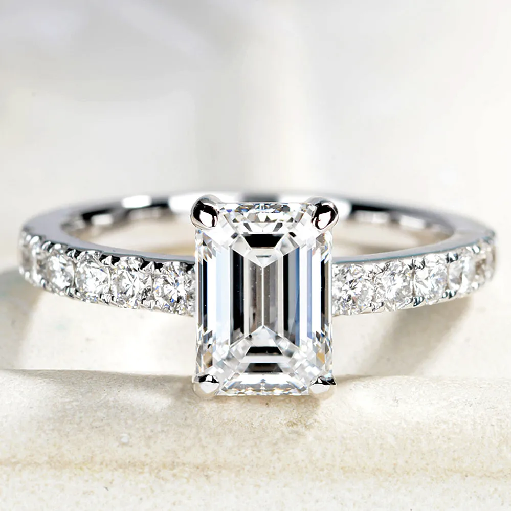 Perfect Fit Emerald Cut GIA Diamond Engagement Ring