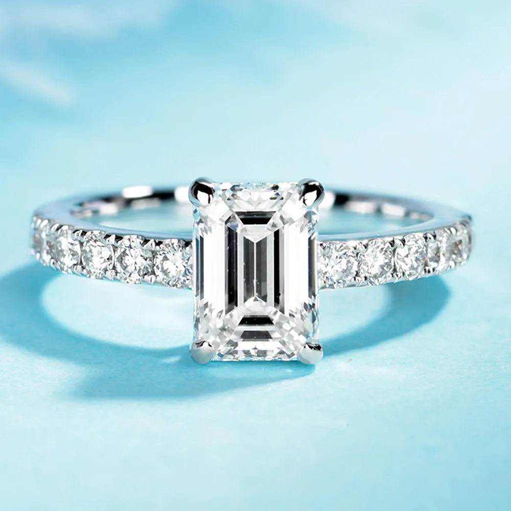Perfect Fit Emerald Cut GIA Diamond Engagement Ring