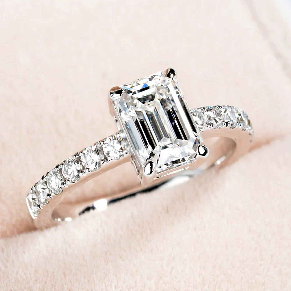 Perfect Fit Emerald Cut GIA Diamond Engagement Ring