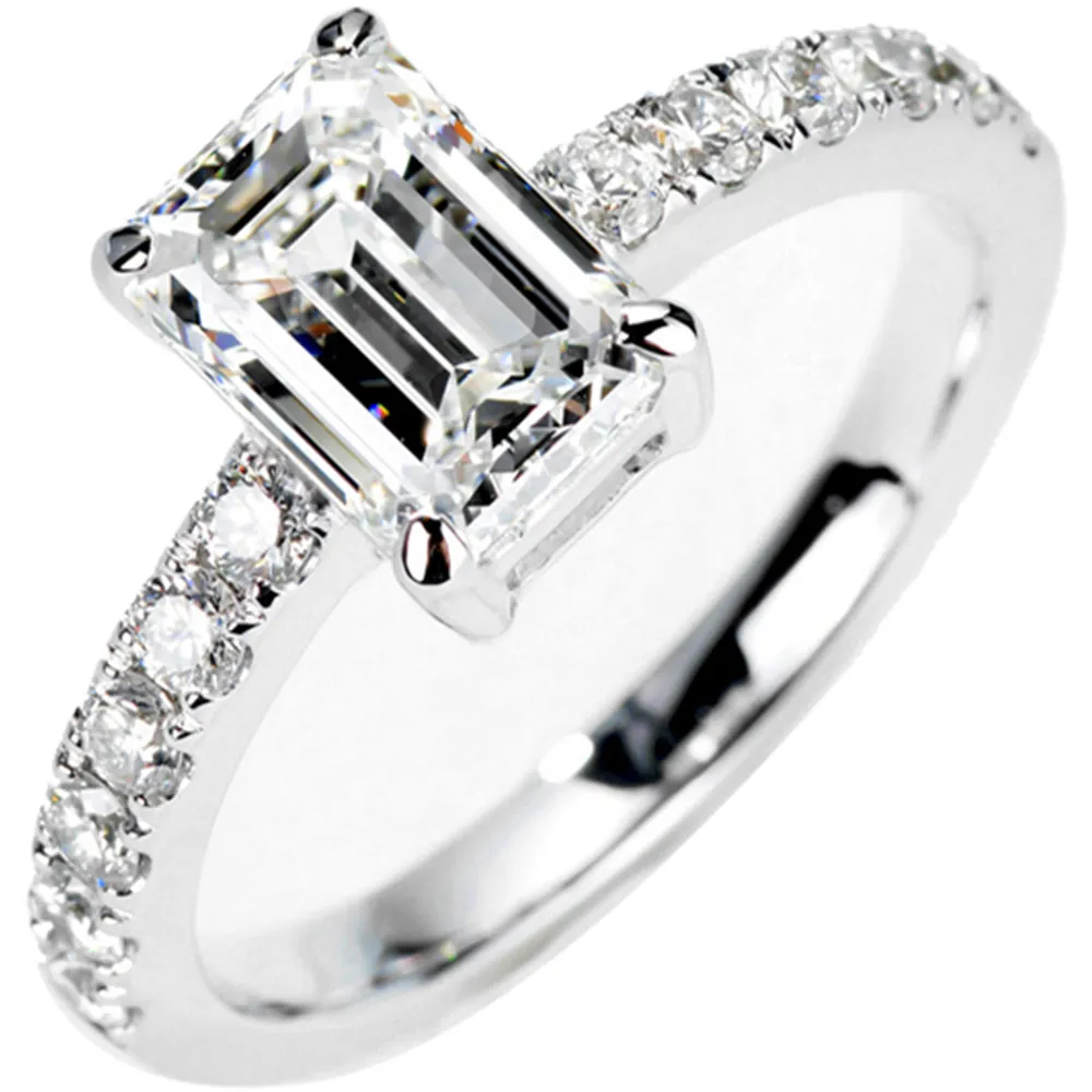 Perfect Fit Emerald Cut GIA Diamond Engagement Ring