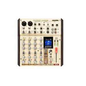 Phonic AM6GE Compact Mixer w/ BT/TF Recorder/USB